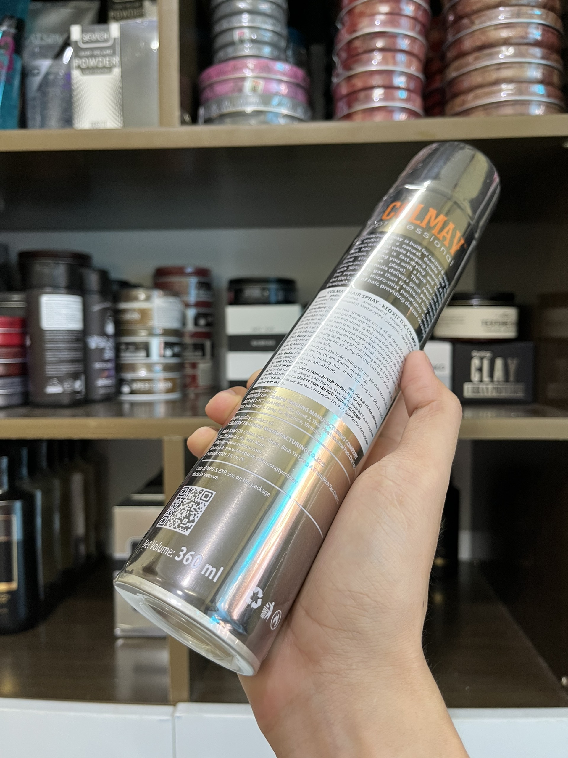 [Chính Hãng 100%]Gôm Xịt Tóc Colmav Hair Spray Extra Strong Hold 360ml