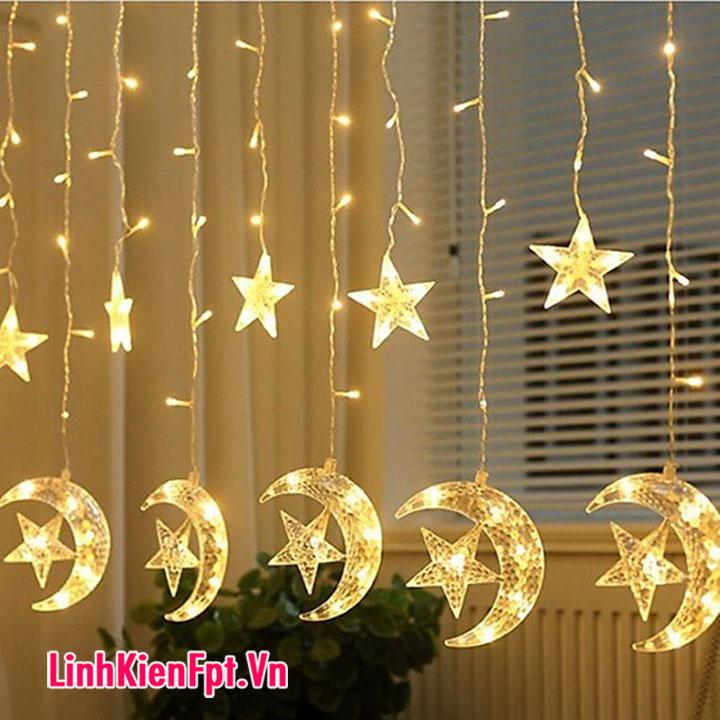 Đèn Led Trang Trí  Vàng Ấm 12 Trăng Sao