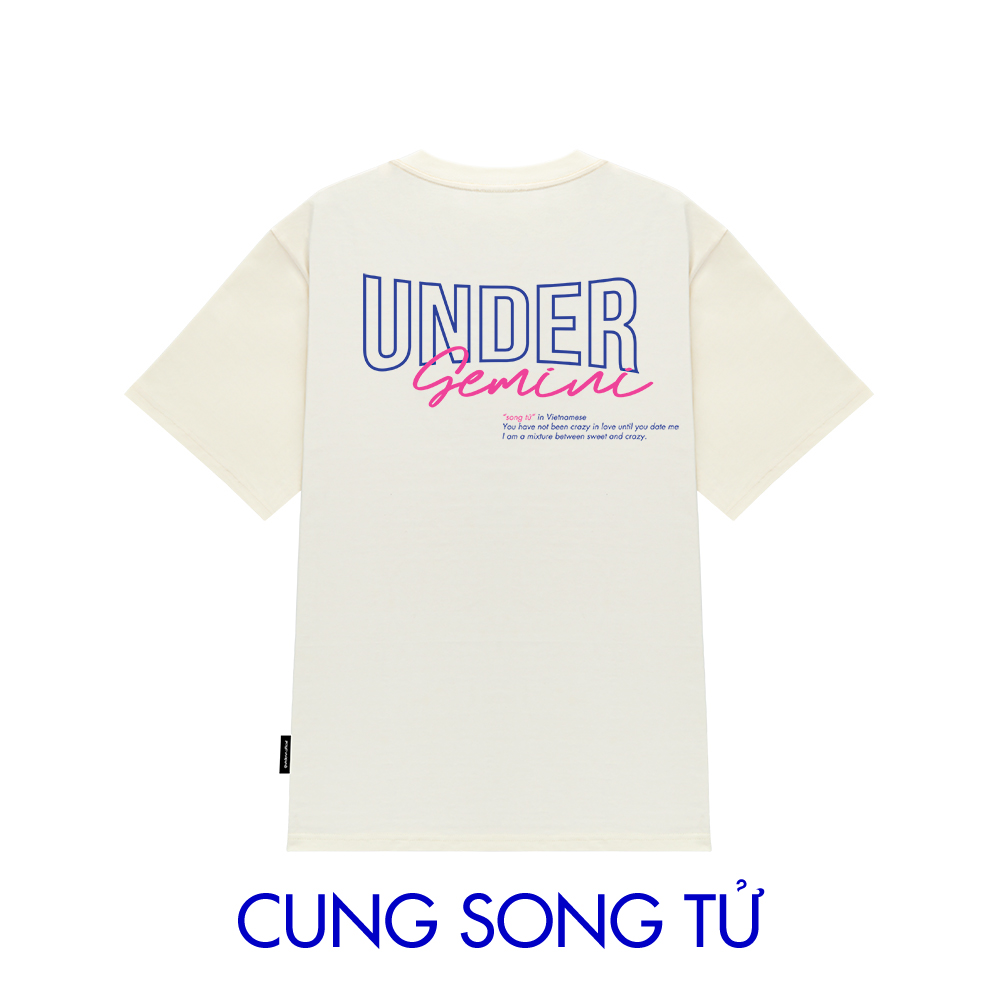 Áo thun UNDER Song Tử "12 Cung Hoàng Đạo" (Cream) + UTS017