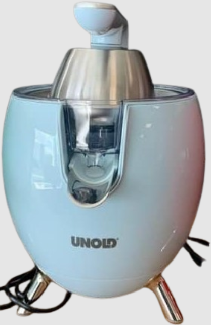 Unold Power Juicy Electric Citrus Press, 300W, 2 Cones for Large & Small Fruits, Automatic Squeezer, Non-Slip Feet, Retro Style