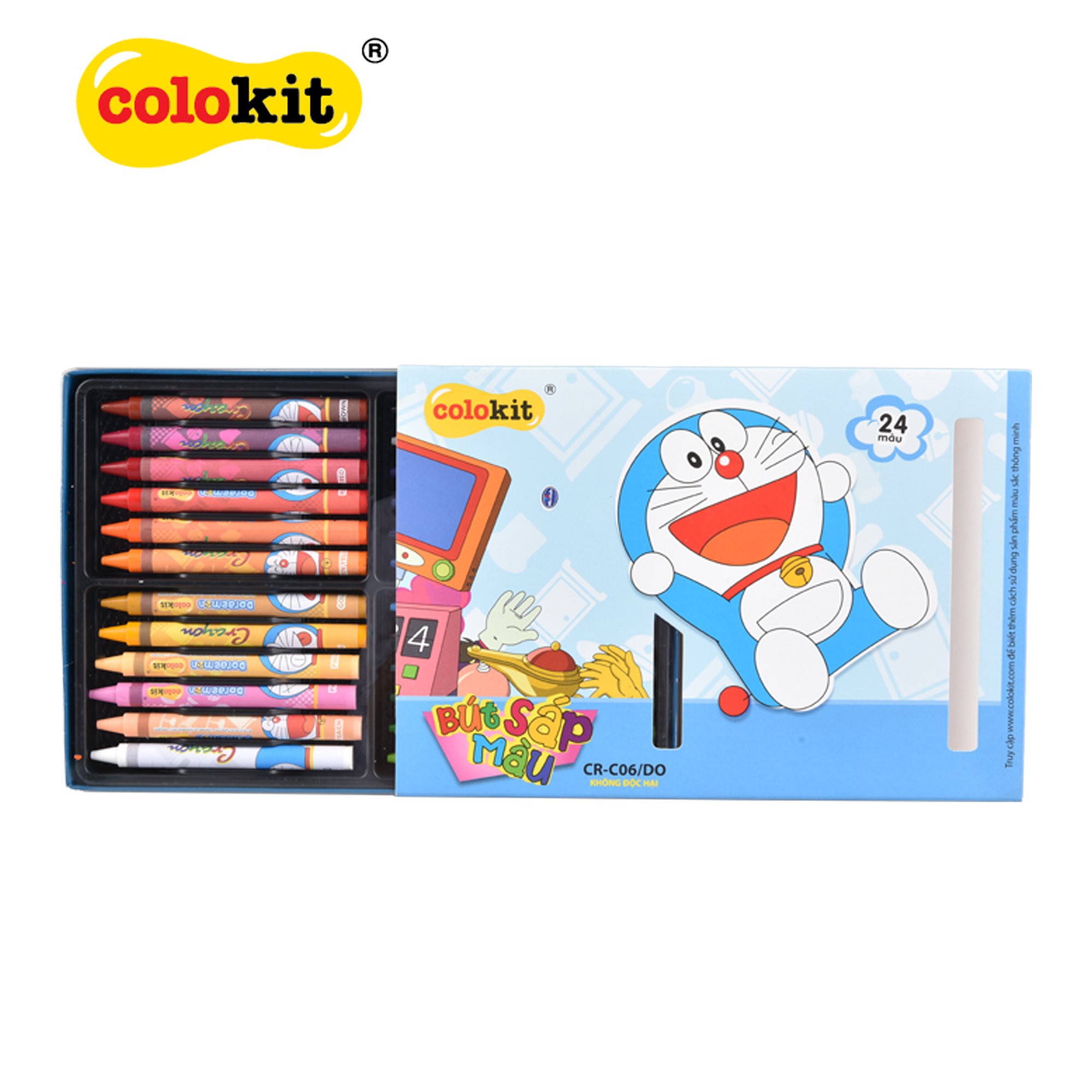 Bút Sáp 24 và 16 màu Thiên Long Colokit Doraemon