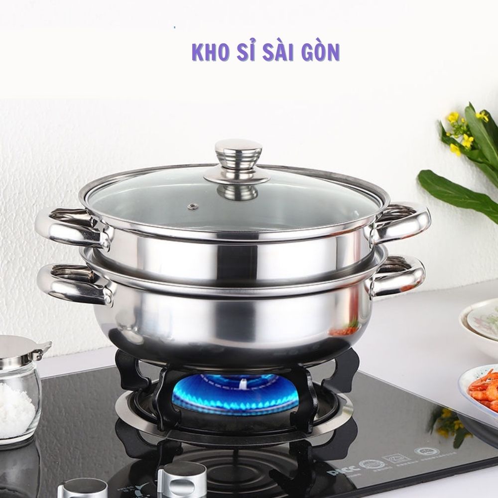 Nồi hấp 2 tầng inox xịn Tmark