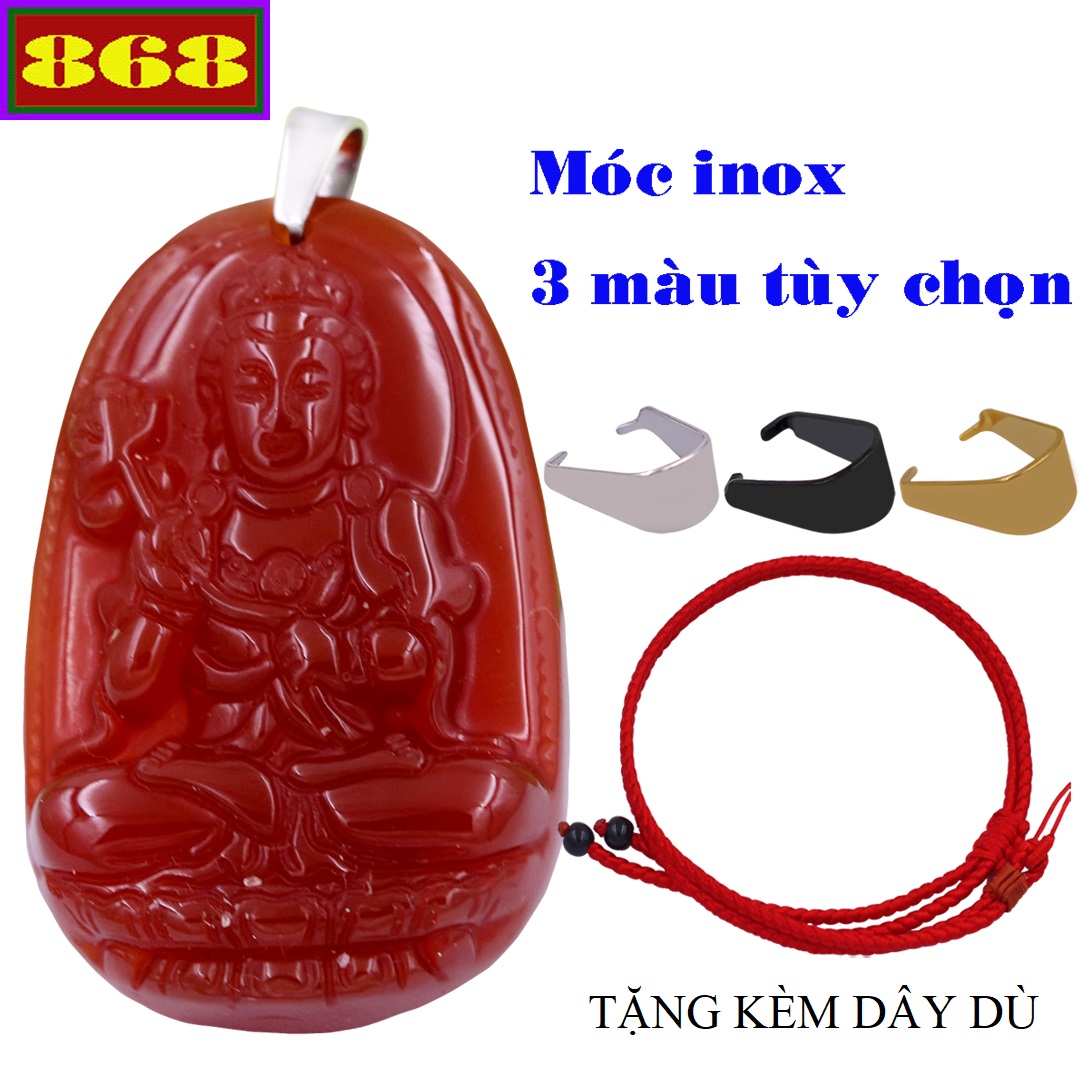 Mặt dây chuyền (TẶNG KÈM DÂY DÙ) Hộ mệnh tuổi Ngọ - Phật Đại Thế Chí Bồ tát Size 3.6 cm