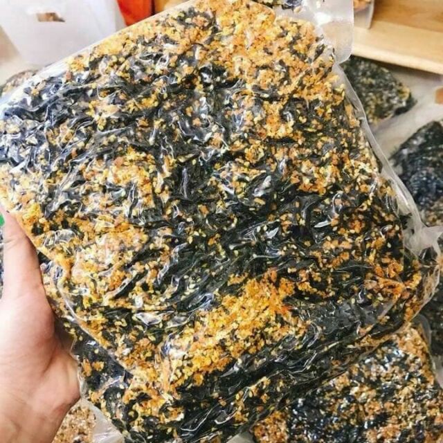 500g RONG BIỂN CHÁY TỎI (HÚT CHÂN KHÔNG)