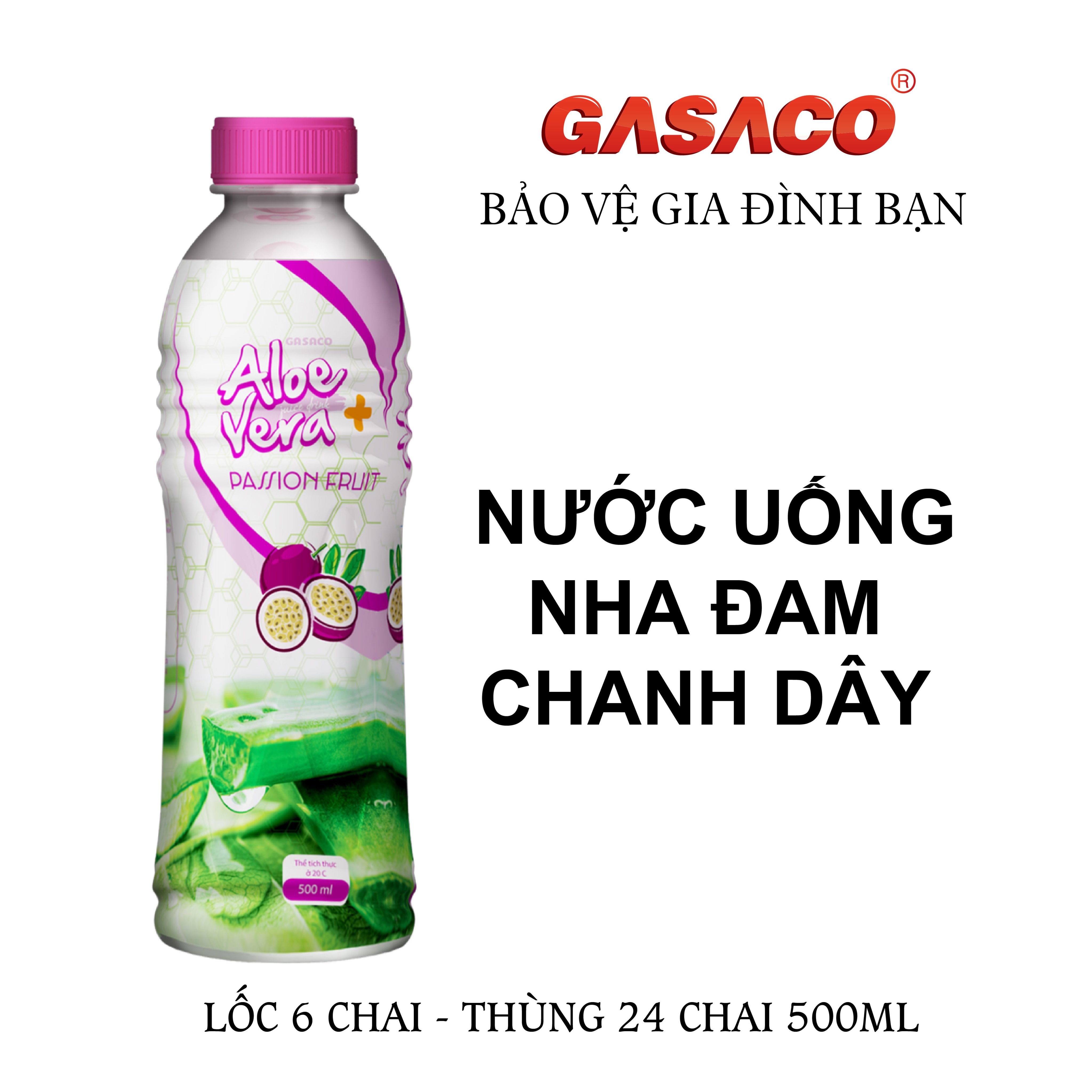 Thùng Nha đam Chanh Dây GASACO 500ml