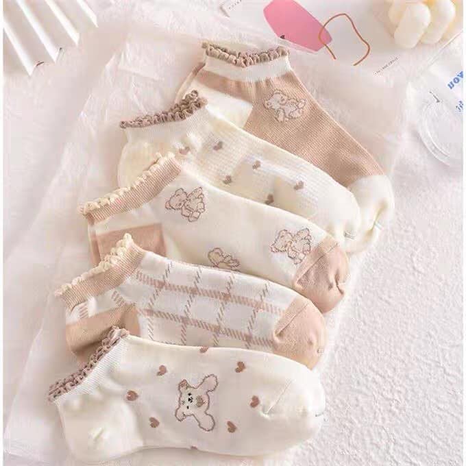 Combo 5 đôi tất công chúa cổ bèo