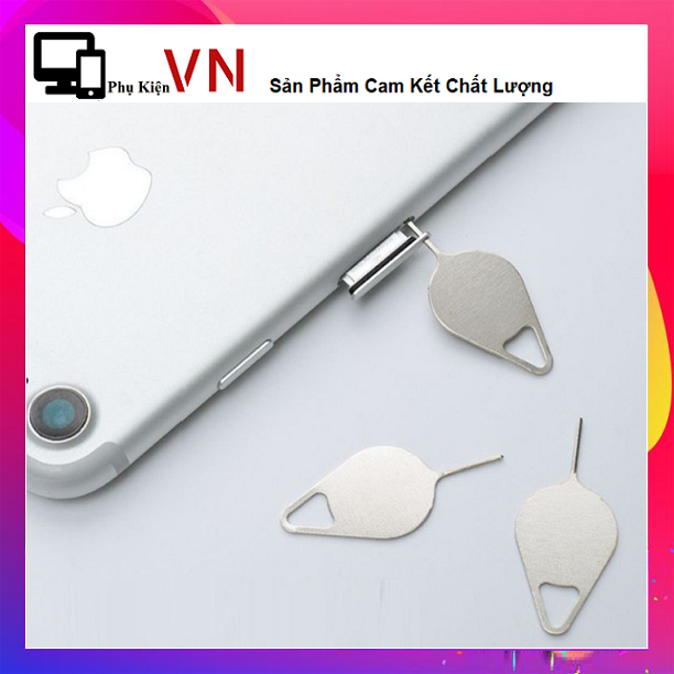 ⚡ Bộ 2 Que chọc SIM, Đồ Mở Khay SIM, Thẻ Nhớ Cho Điện Thoại, Máy Tính Bảng, Chất Liệu Inox - Combo 2 QUE CHỌC Sim INOX - Cây Chọc Sim ⚡