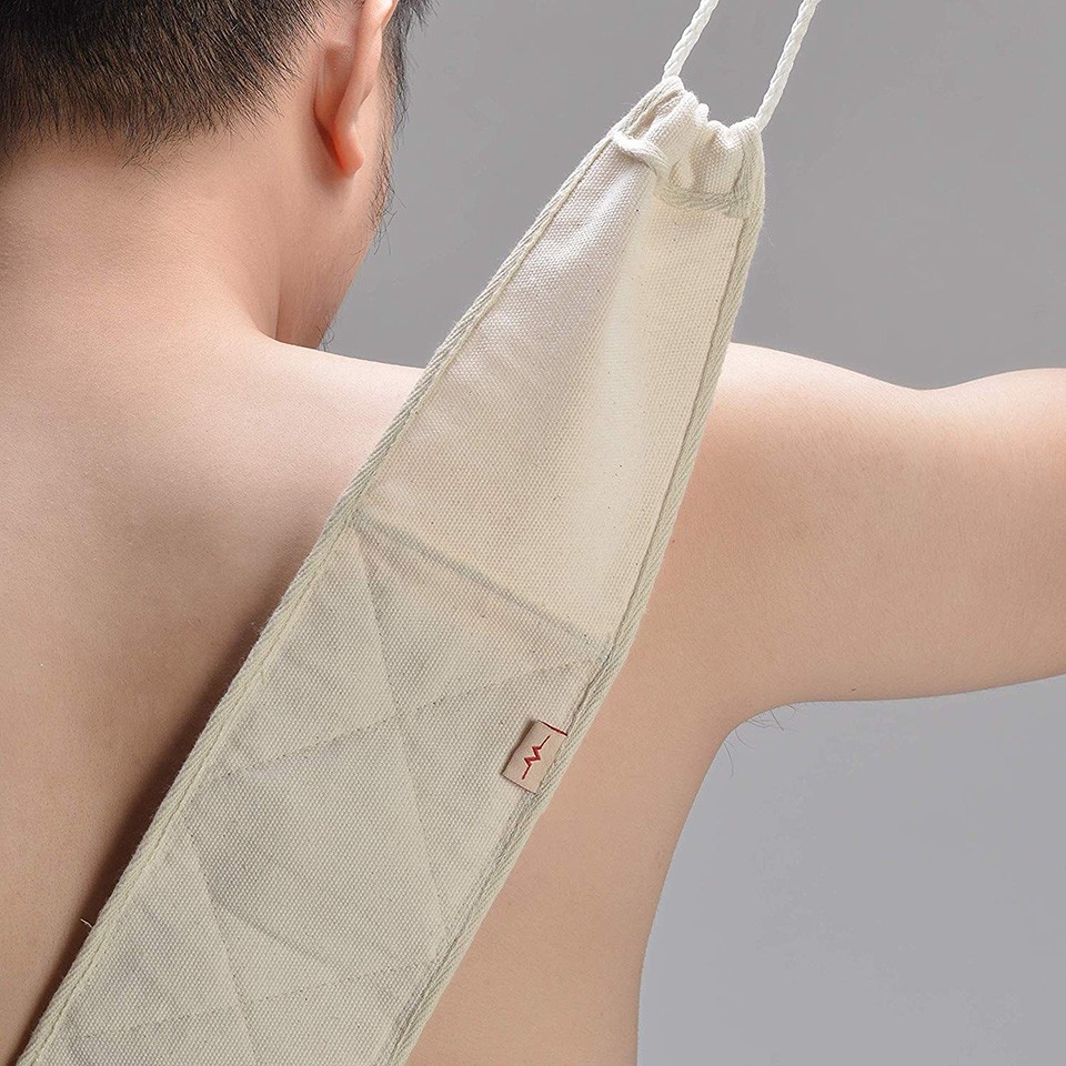 (Vi Lam) Loofah Back Scrub Belt (Back Scrub Belt, Bath Sponge) 80cm Long with String Helps Exfoliate Skin Safe for Skin Koshka Home