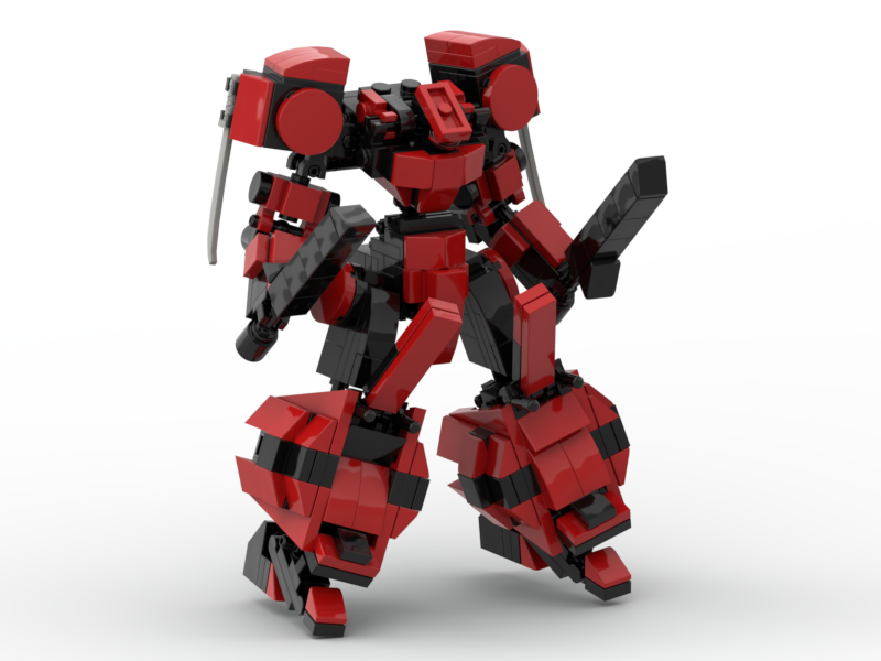 Đồ chơi lắp ráp Robot Moc mech Steel Red