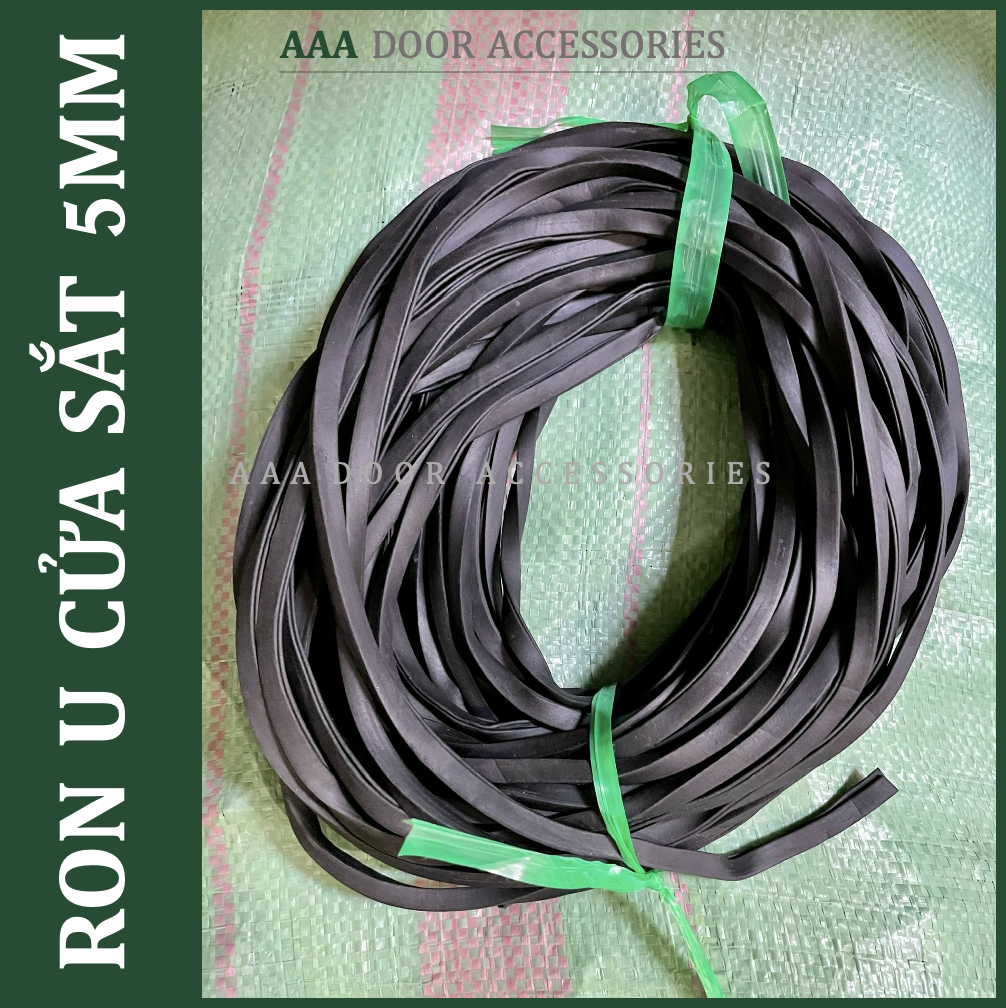 Ron sắt/ Ron cao su chữ U dùng cho cửa sắt kính 5mm loại tốt