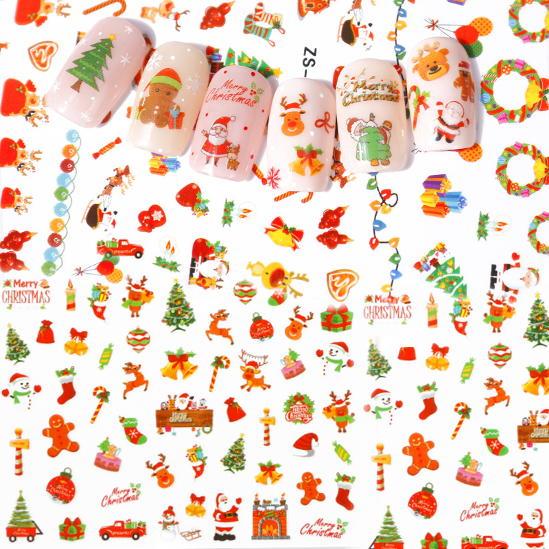 Sticker Trang Trí Móng Noel Siêu Đẹp ZS03