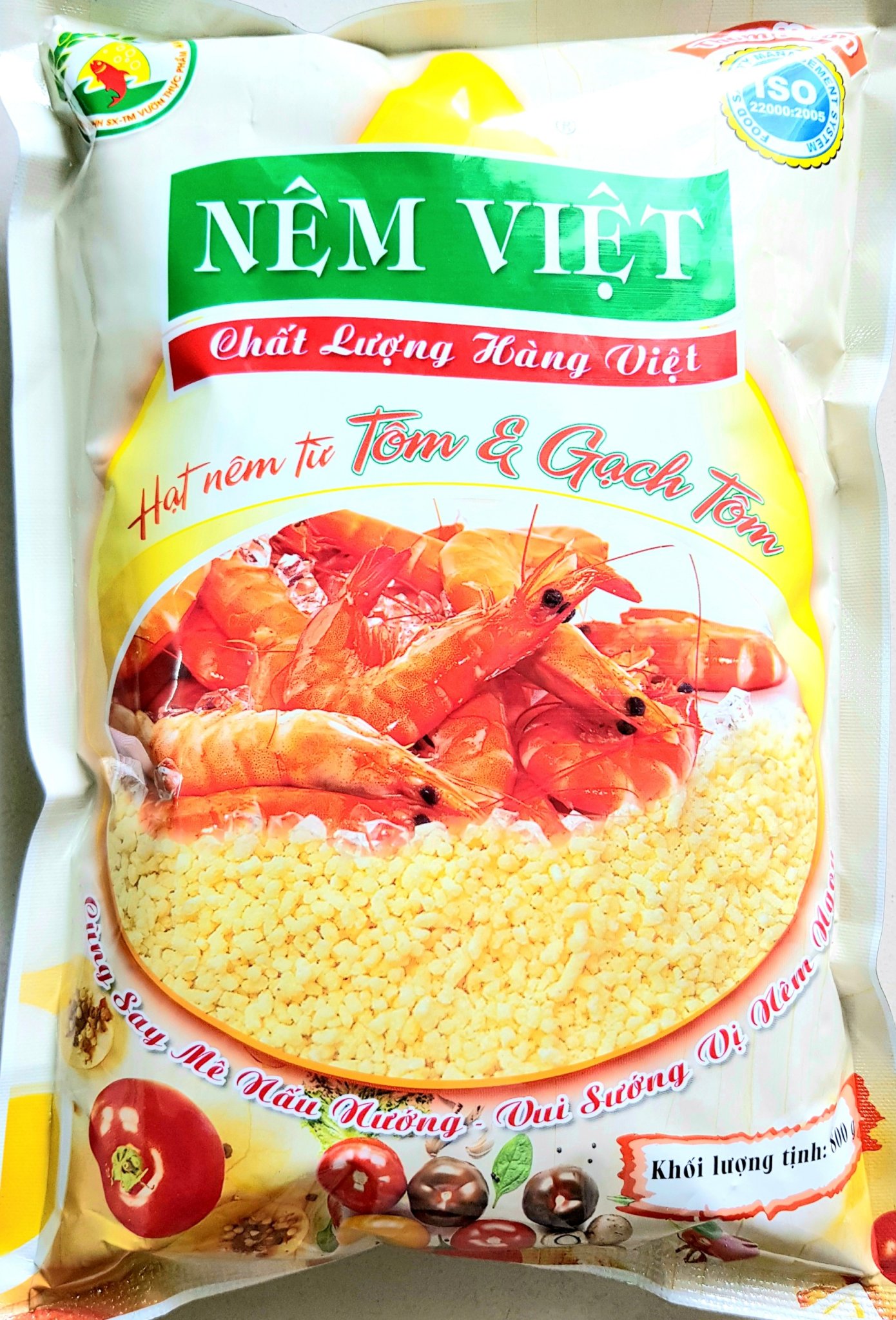 Hạt nêm Tôm & Gạch Tôm 800gr cao cấp đậm đà vị Tôm