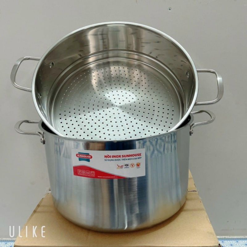 BỘ NỒI XỬNG HẤP 28CM,  DÙNG ĐƯỢC BẾP TỪ