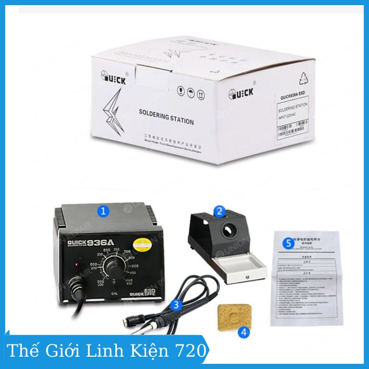 Máy Hàn Quick 936A Zin điện áp 220V-60W bảo hành 6 tháng