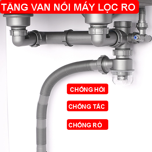 [FREESHIP] Bộ xiphong ống thoát bồn rửa chén đảo chiều trái phải cốc ngắn nâng cấp thoát nước nhanh, ngăn mùi hiệu quả
