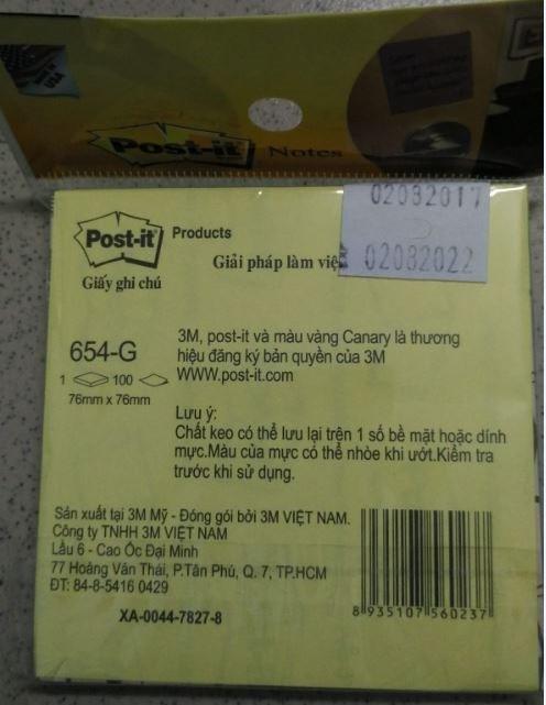 Giấy Note Post-It 76 X 76mm (100 Tờ)