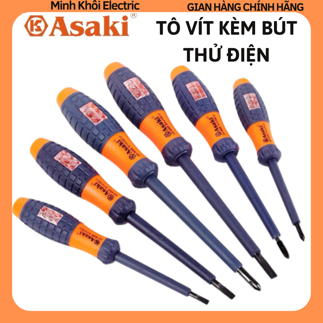 Tô vít kèm bút thử điện Asaki, tua vít đa năng bút thử điện, tuốc nơ vít tích hợp bút thử điện AK-9085, tô vít bake dẹt ak-9084, AK-9085 , tô vít asaki , tua vít bake, tuốc nơ vít dẹt,,bút thử điện cảm ứng,bút thử điện đa năng,bút thử điện hạ thế,bút thử