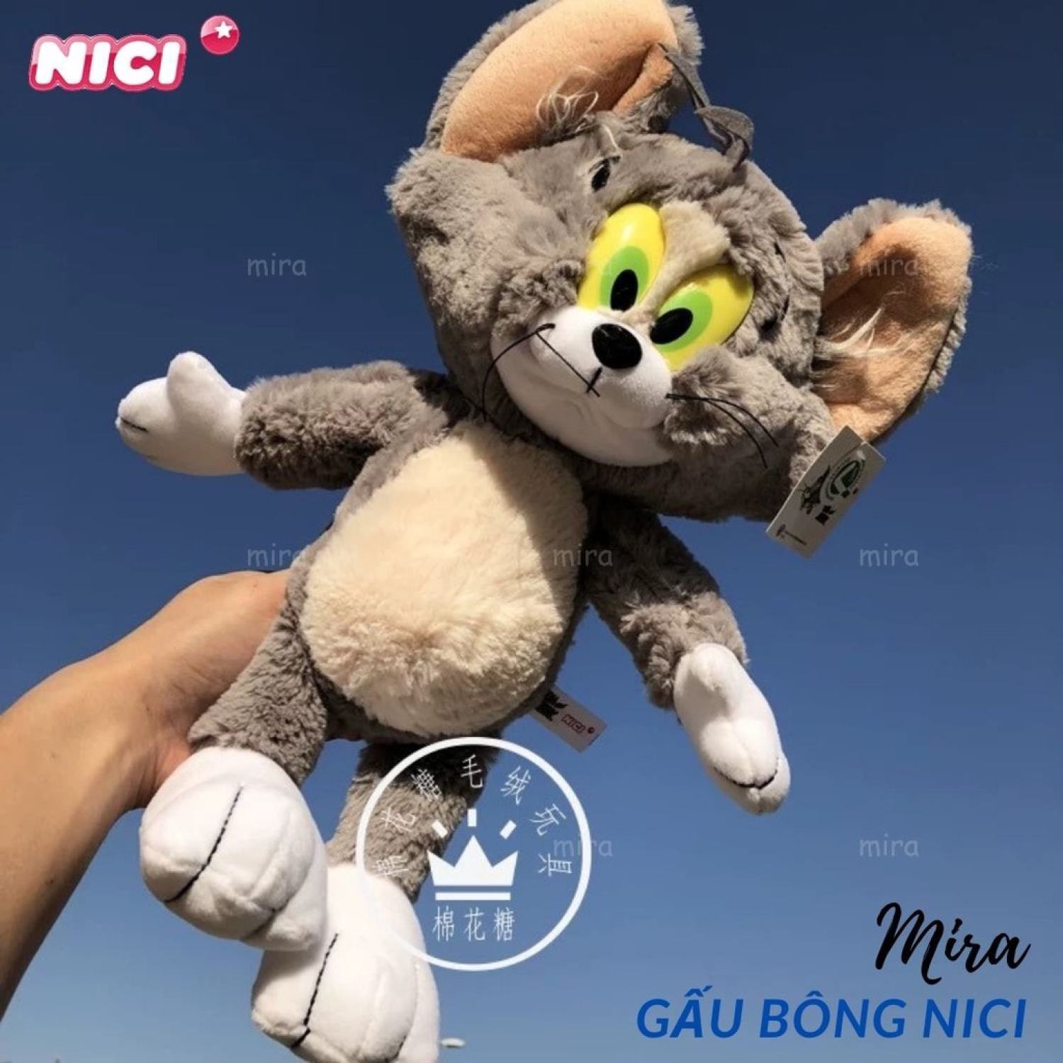 Gấu bông tom & jerry hãng nici búp bê thú nhồi bông thương hiệu nici quà sinh nhật cho nữ 43cm mira-gb28012