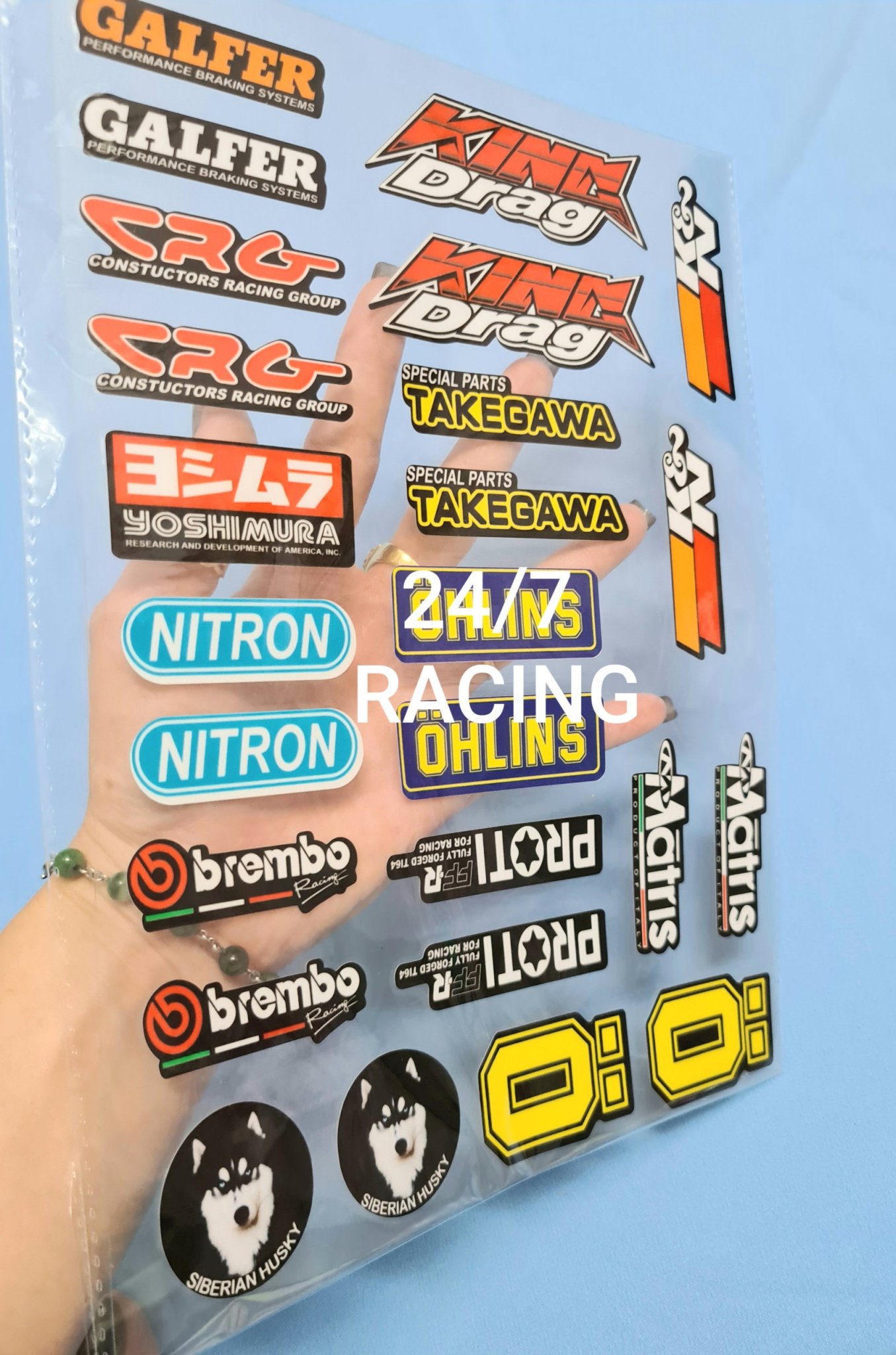 Bộ tem Decal dán xe máy, xe đạp, điện thoại.....