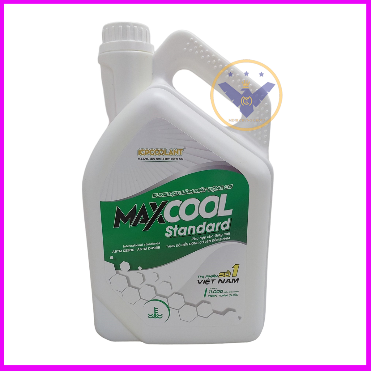COMBO 2 can nước làm mát động cơ ô tô (màu xanh) Maxcool Stardard Can 4L
