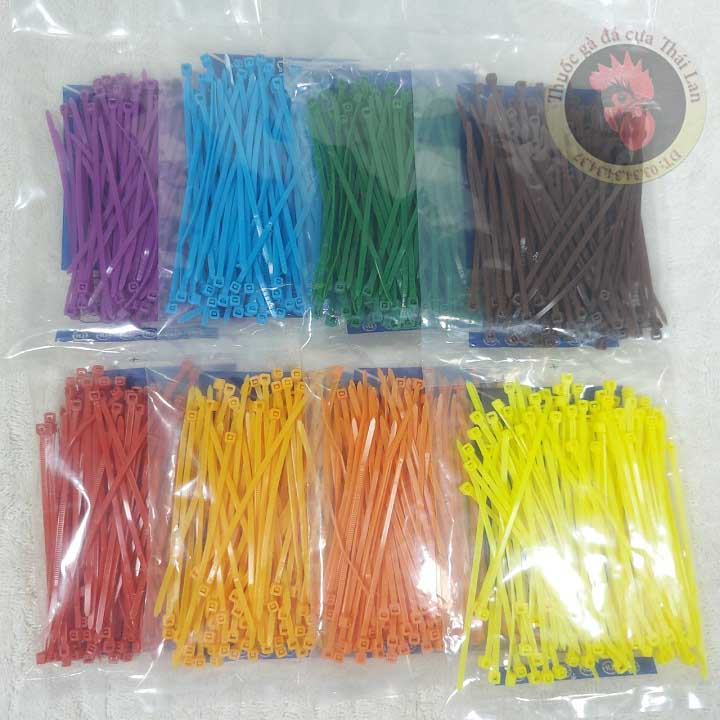 [HCM]dây rút làm dấu gà - COMBO 8 BỊT / 8 MÀU ( mỏi bịt / 100 sợi ) chiều dài dây = 10cm