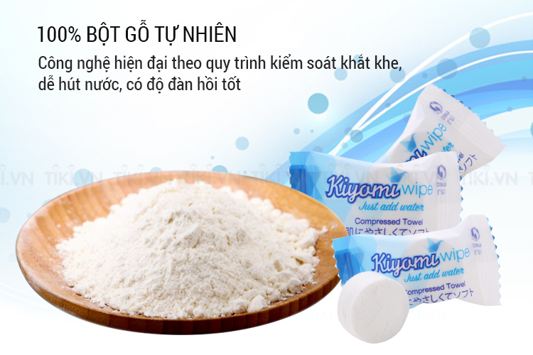 Túi Khăn Nén Đa Năng Nhật Bản Kiyomi (50 Viên Kẹo)