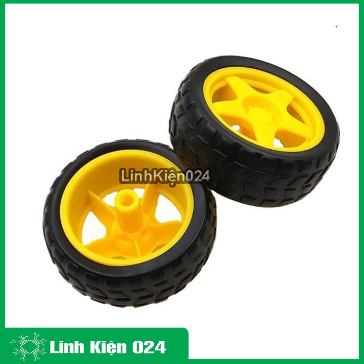 Bánh xe robot màu vàng 66mm (1 chiếc)