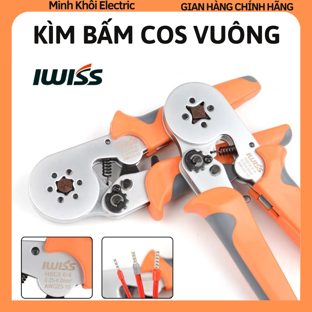 Kìm bấm cos vuông IWISS,kìm bấm cốt,kìm uốn dây điện,kềm bấm cos pin,kìềm bấm cos kim,kìm cos,kềm cos,kiềm cos,kìm bóp cos,kềm bóp cos,kiềm bóp cos,kìm ép cos,kìm ép cốt,kềm ép cos,kiềm ép cos,kìm kẹp cos,kềm kẹp cos,kiềm kẹp cos
