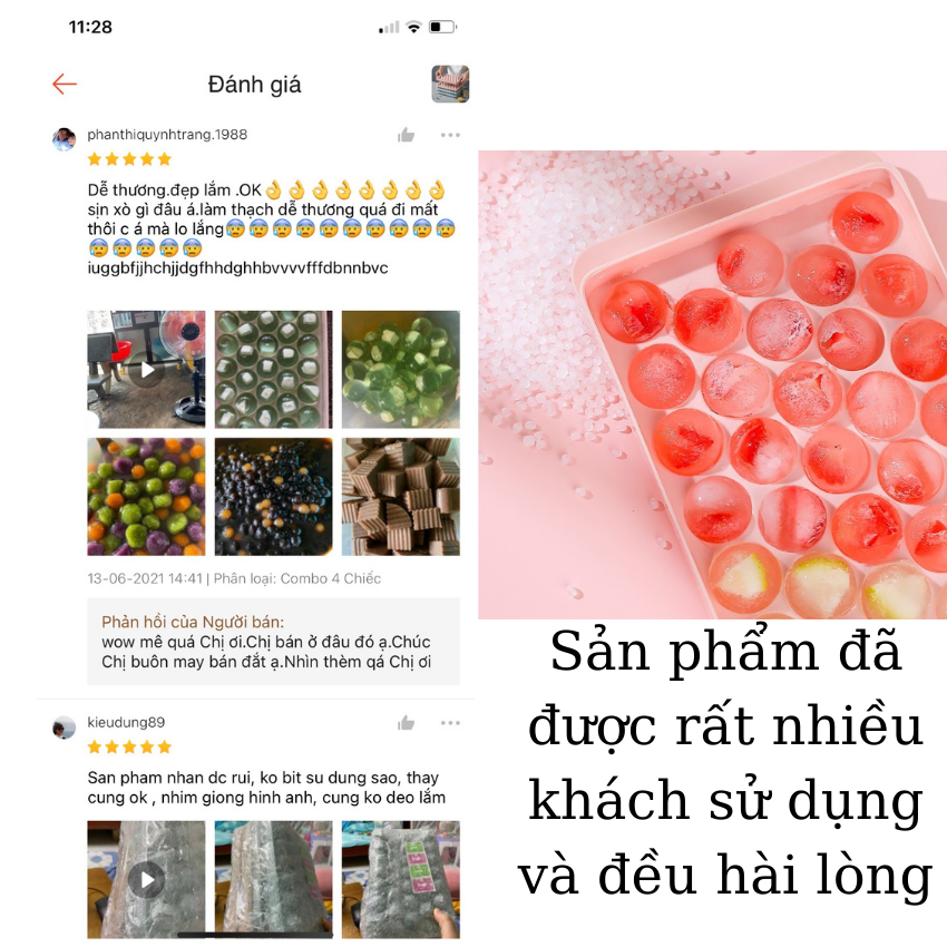 Khay làm đá - Khay làm kem làm thạch có nắp đậy