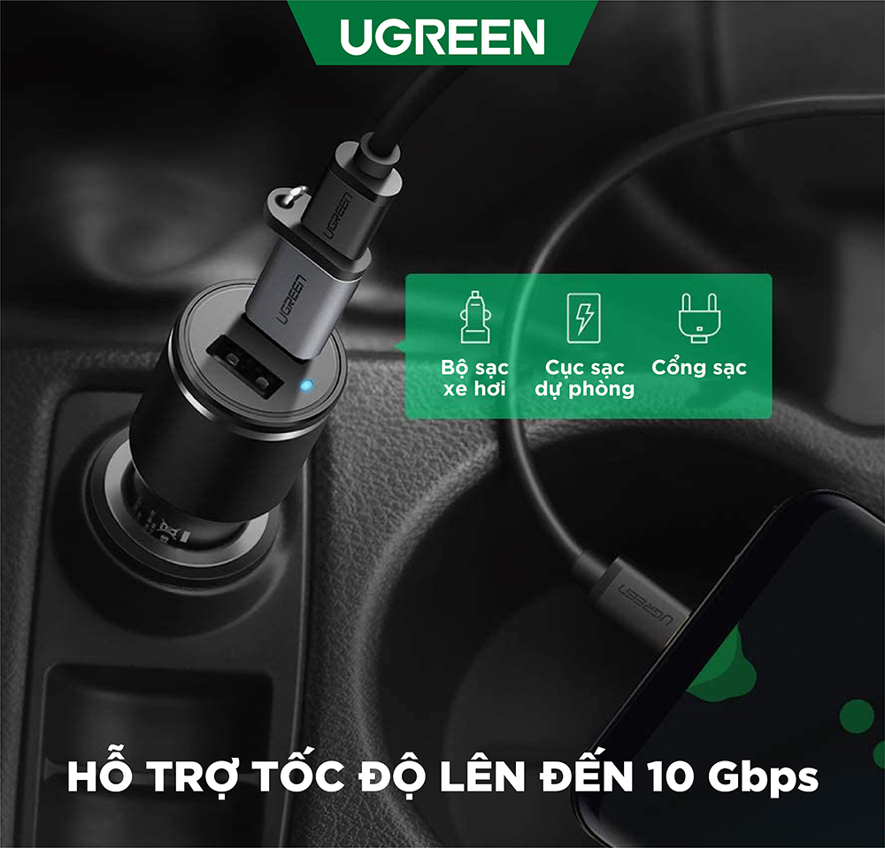 [HCM]Đầu chuyển đổi USB type C cổng cái sang USB 3.0 cổng đực UGREEN US204 US276