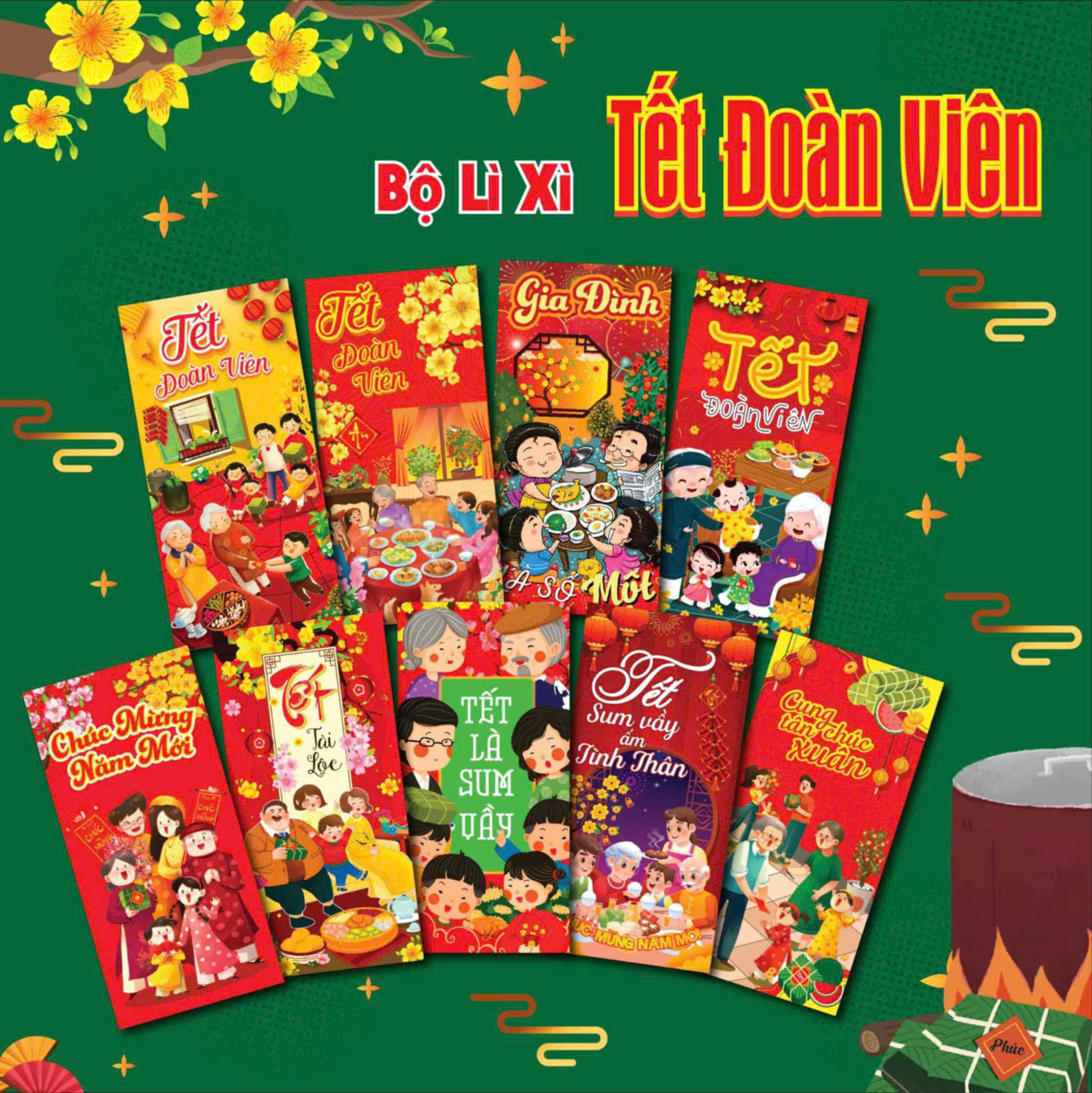[QUÀ TẶNG KHÔNG BÁN] Combo 10 Bao Lì Xì Câu Chúc Tết Năm 2025