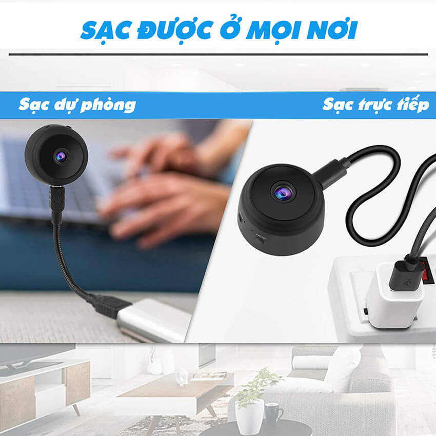 Camera wifi mini A9 HD 1080P không dây kết nối điện thoại từ xa, camera siêu nhỏ có Led hồng ngoại chống trộm sử dụng ban đêm, camera Ip kết nối Wifi, camera giám sát không dây