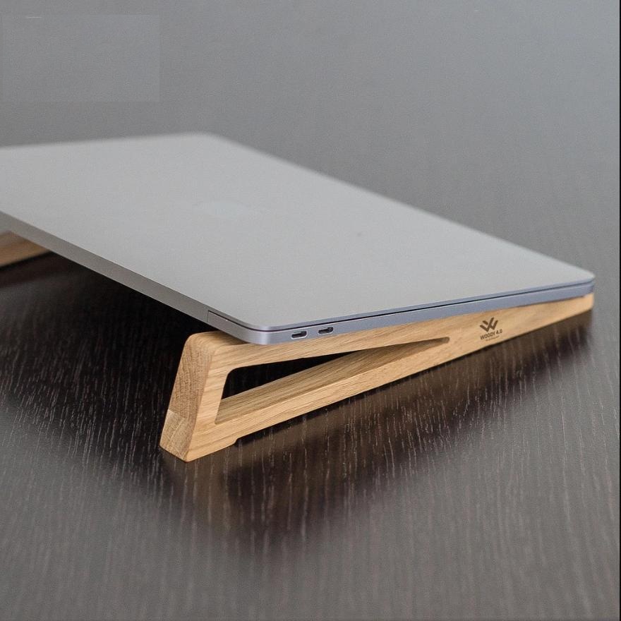 Chân Đế Gỗ Kê Macbook, Laptop Sang Trọng, Tinh Tế