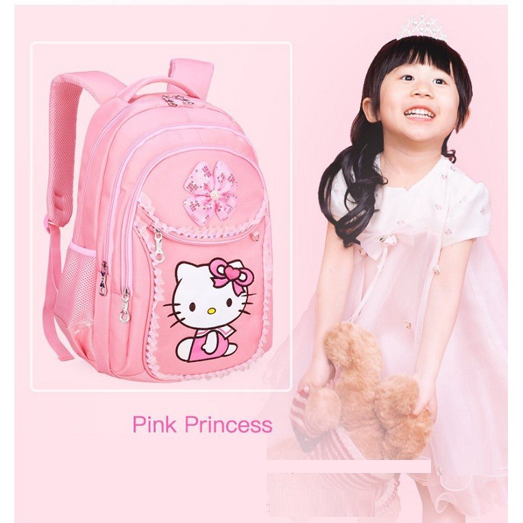 Balo Học Sinh Mèo Kitty Cho Bé Gái