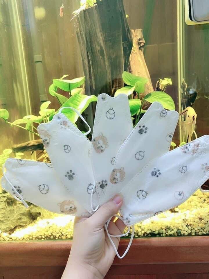 [ COMBO 50 Cái ] Khẩu Trang Cho Bé 4D KF94 Hoạ Tiết Bé từ (3-10 tuổi)