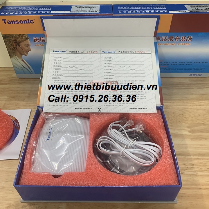 Box ghi âm điện thoại  2 line Tansonic TX2006U2
