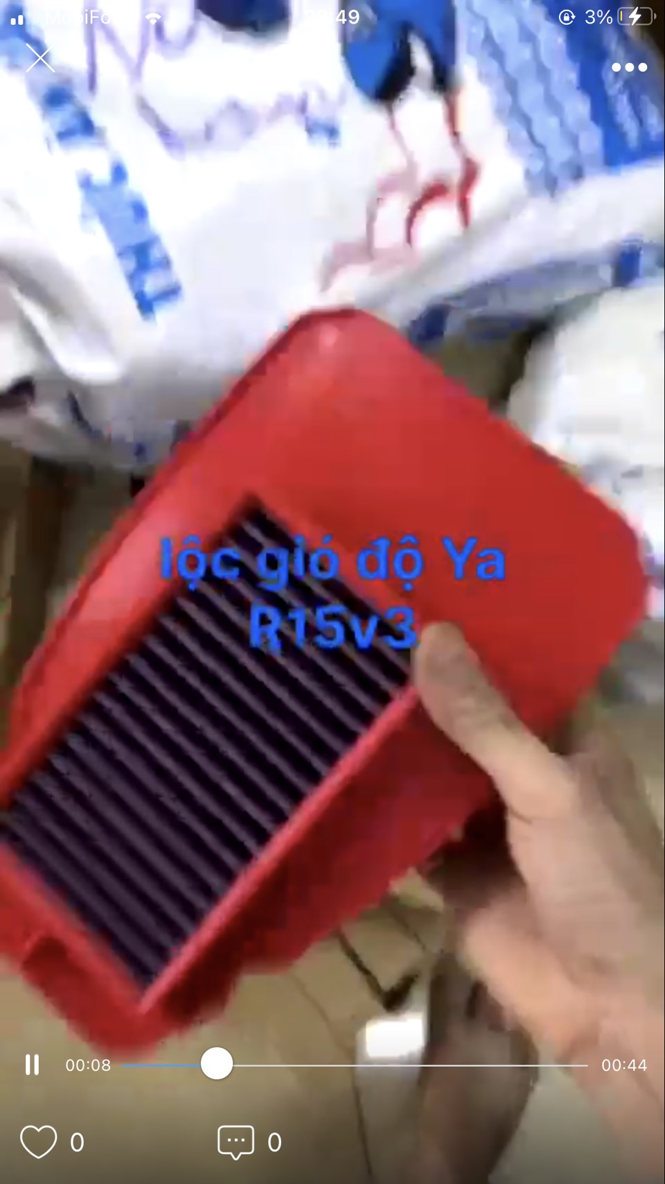 Lọc gió đỏ độ r15v3