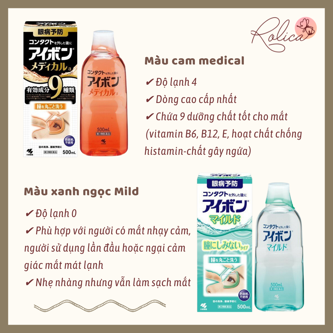 Nước rửa mắt Eyebon Kobayashi - 500ML- Nhật Bản