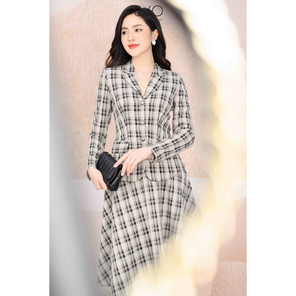 Áo Vest Kẻ Cổ 2 Ve B2003