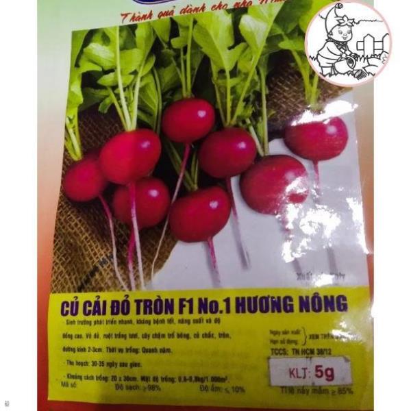 HẠT CỦ CẢI ĐỎ TRÒN F1 - GÓI 5 GRAM