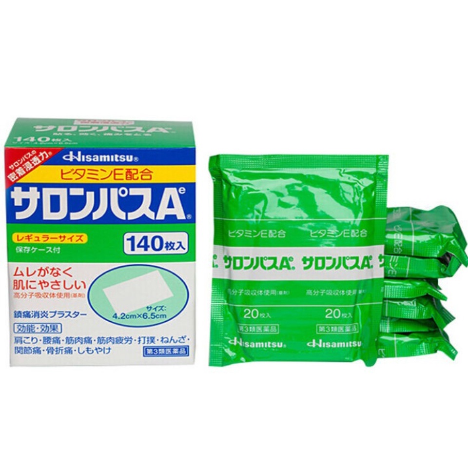Miếng dán Salonpas giảm đau Nhật Bản 140 miếng
