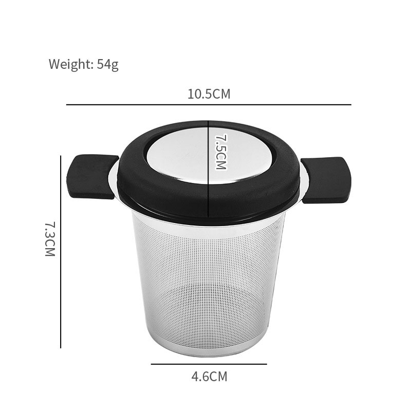 Dụng cụ lọc trà inox có tai cao cấp - loking