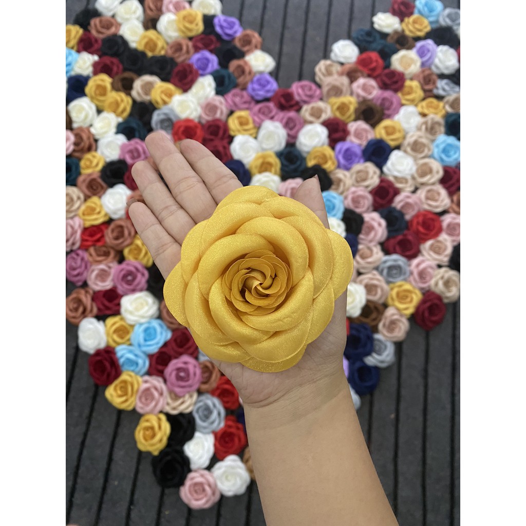 Hoa cài áo,  Hoa Hồng Cài Áo [HANN HANDMADE - Hoa cài áo, phụ kiện thời trang sỉ]