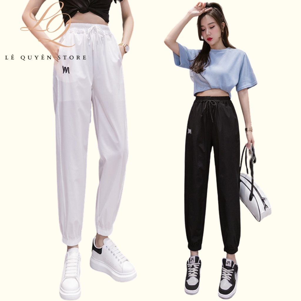Quần jogger bom bo gấu nỉ da cá