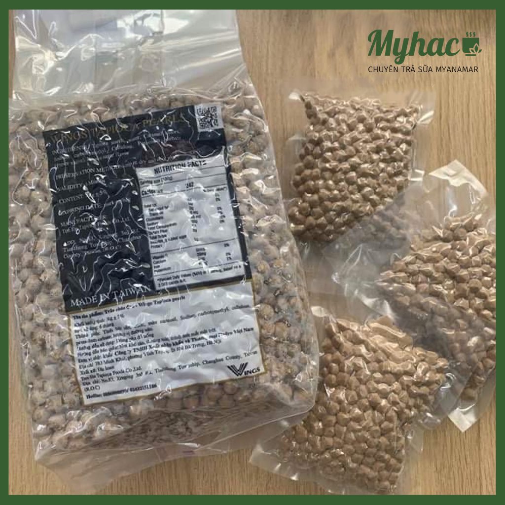 0.5Kg Trân châu đường đen Wings cao cấp (Tách từ bịch 3kg)