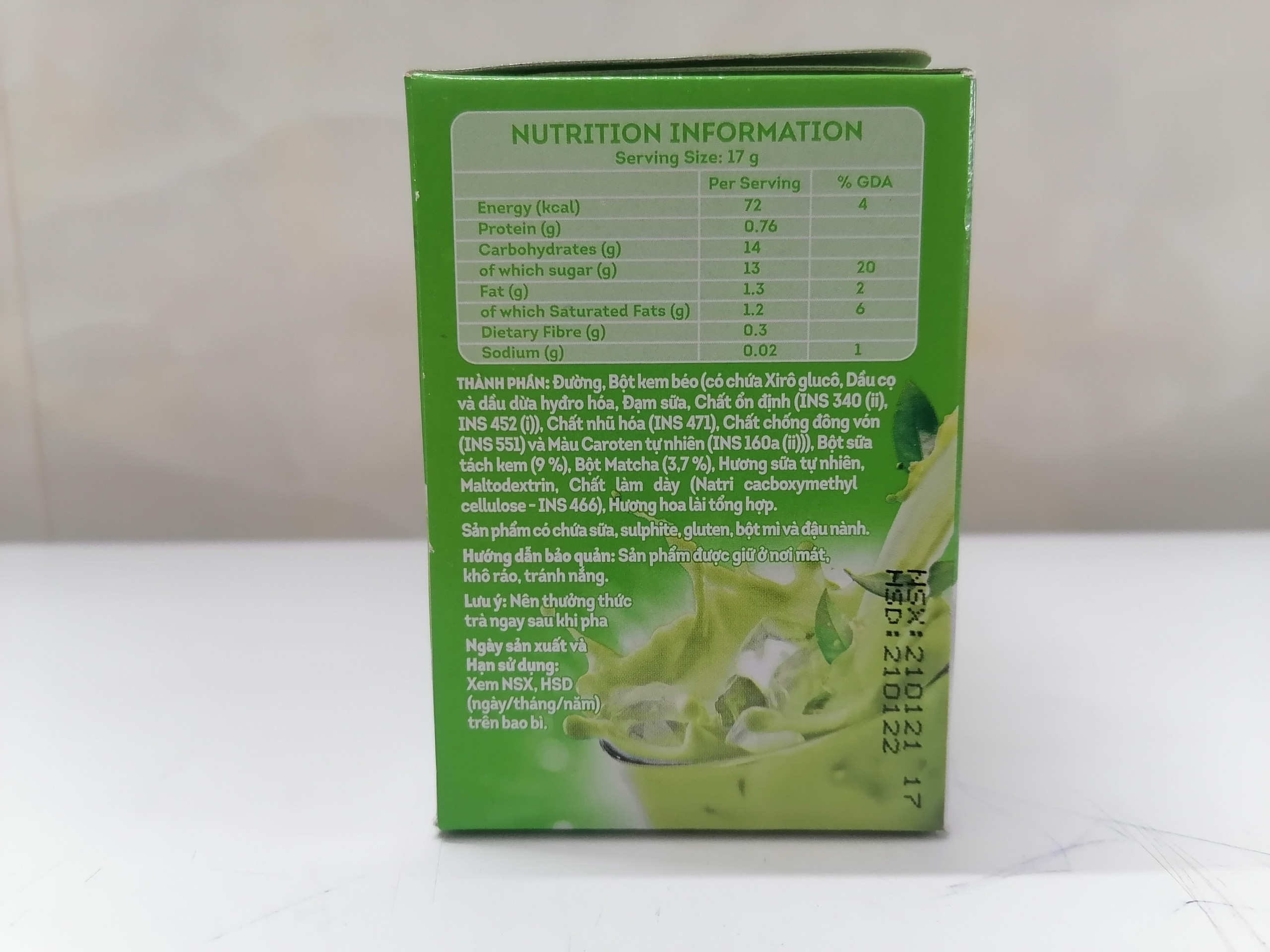 [Hộp XANH LÁ 136g] TRÀ SỮA MATCHA [VN] LIPTON 3 in 1 Matcha Latte