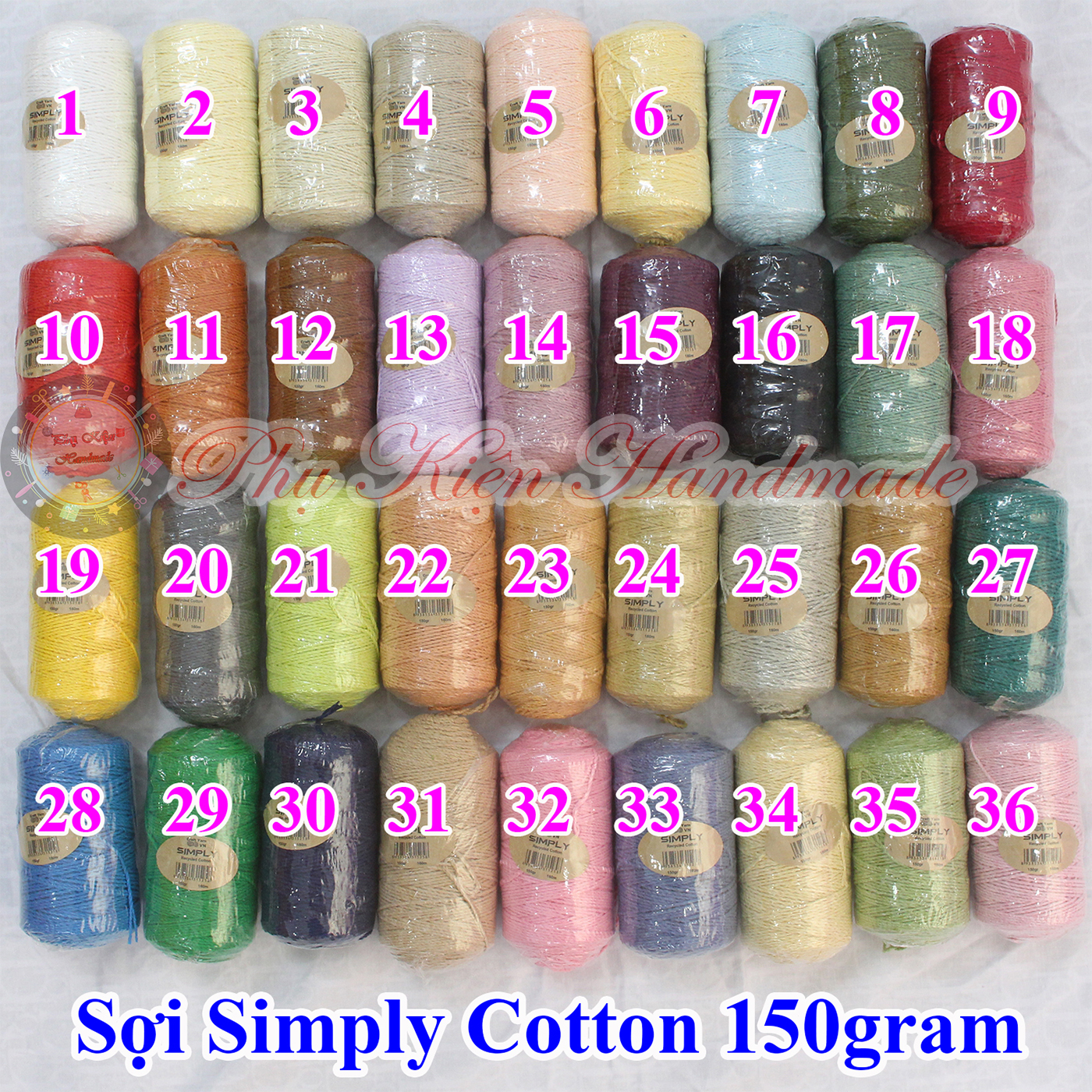 Sợi simply cotton 150 gr