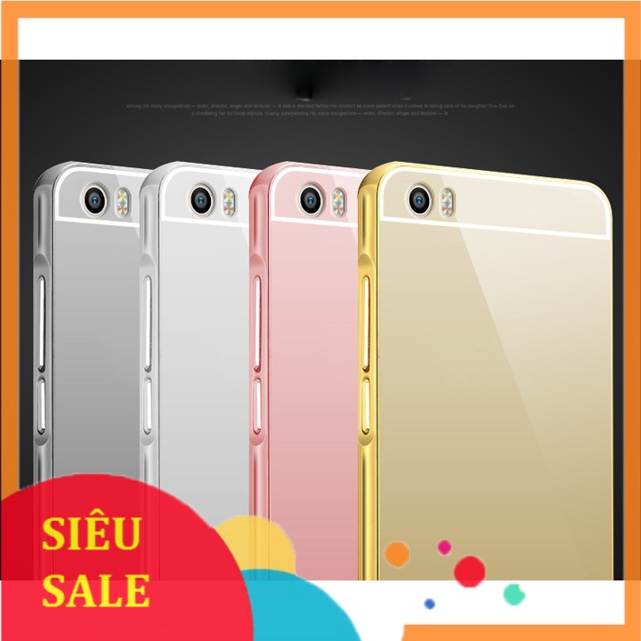 Ốp lưng Xiaomi Mi5 tráng gương viền kim loại