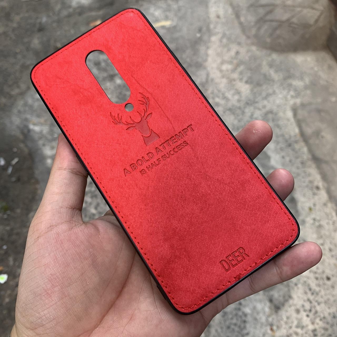 [HCM]Ốp lưng OnePlus 7 Pro vân vải Jean Khắc Nai 3D