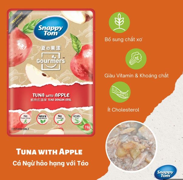 { THÙNG 24 GÓI} Pate Snappy Tom Premium Fruit 70g